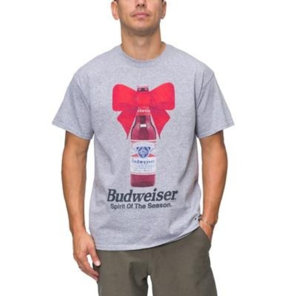 Junk Food Budweiser Mens Crew Neck Short Sleeve Graphic T-Shirt, Size L,‎ NWT